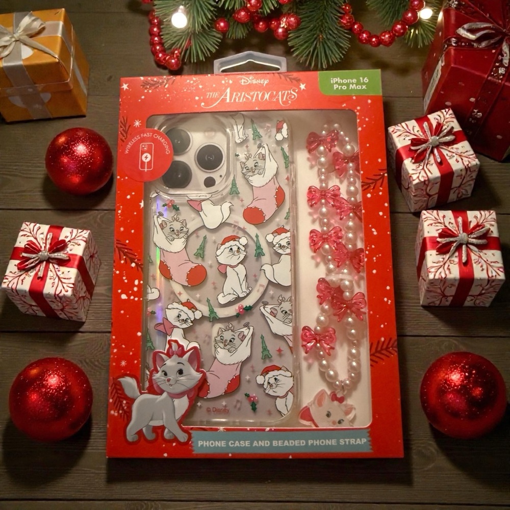 Disney Aristocats iPhone 16 Pro Max Case - Festive Red and White